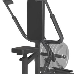 Seated Dip Machine,  Tricep/Bicep Dip Press Machine with Cable Bar & Band g for Biceps Chest Training, Upr Body Push Workout, Hold up to 440LBS