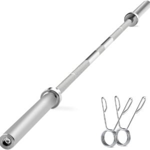 7Ft Barbell: Solid Chrome Bar for Strength Training, W, and Powerlifting - 2Inch Diameter, 700lbs