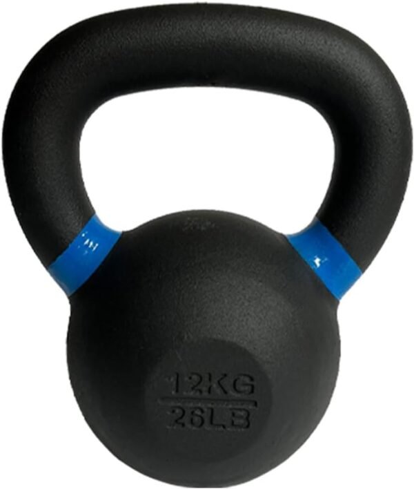 Powder Coated Cast Iron Kettlebell - Powder Coated for Durability, Available in Multiple Weights - Ideal for Strength Training and Conditioning - Image 2