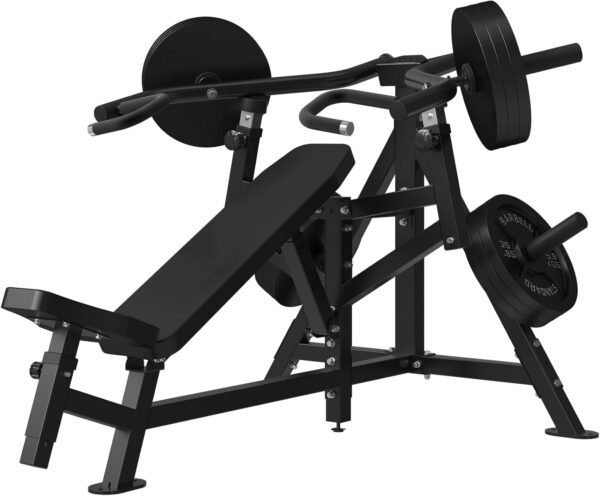 Chest Press Machine, 1250LBS Bench Press Machine with Indendent Converging Arms, 7+5 Adjustable Incline Chest Press Machine for Home Gym, 30° Target Upr Chest, Black