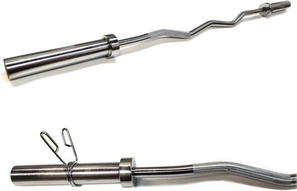 2" diameter standard Olympic Super Curl  Curl Bar weight , 47" /60" - Image 2