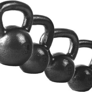 Barbell Black Cast Iron Kettlebell Single or Set | 10-80 Lbs