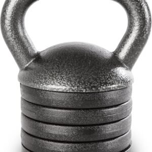 Adjustable Heavy-Duty Exercise Kettlebell Weight Set Strength Training and Equipment for Home Gyms , Grey