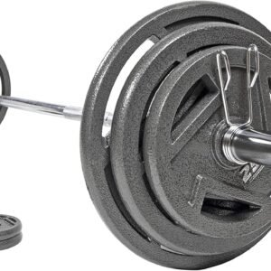 Cast Iron Olympic 2-Inch Weight Plates Including 7FT Olympic , 130-Pound, 300-Pound or 325-Pound Set, Multiple Packages
